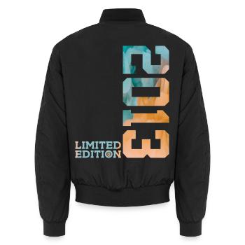 13TH BIRTHDAY LIMITED EDITION 2013 - Unisex Bomber Jacket - black - Back - AI Model Male 185 light (185cm)