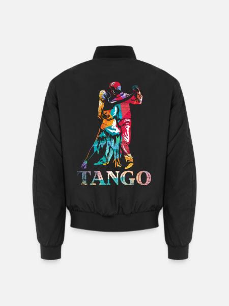Feuriger Tango Gesellschaftstanz - Unisex Bomberjacke - Schwarz
