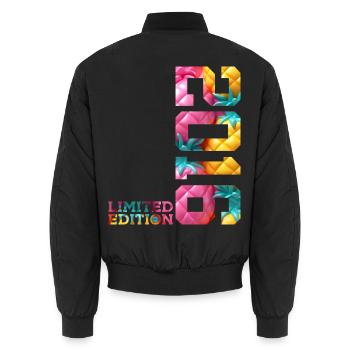 10TH ANNIVERSARY LIMITED EDITION 2016 - Unisex Bomber Jacket - black - Back - AI Model Male 185 light (185cm)