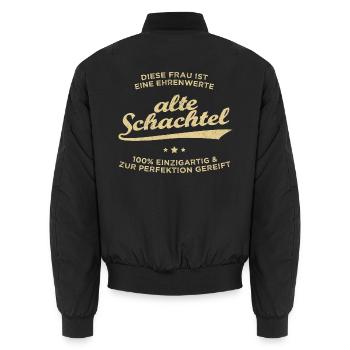 Alte Schachtel - Unisex Bomberjacke - Schwarz - Hinten - AI Model Male 185 light (185cm)