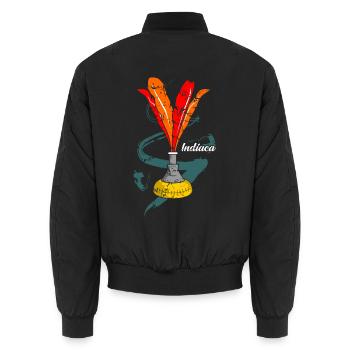 Indiaca Geschenkidee - Unisex Bomberjacke - Schwarz - Hinten - AI Model Male 185 light (185cm)