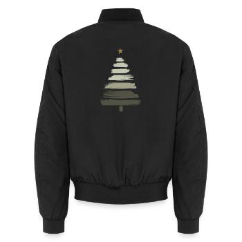Christmas Tree - Unisex Bomber Jacket - black - Back - AI Model Male 185 light (185cm)