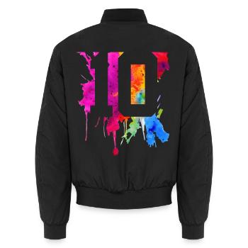 10 YEARS 10TH BIRTHDAY - Unisex Bomber Jacket - black - Back - AI Model Male 185 light (185cm)