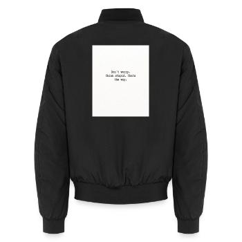 Think stupid - Unisex Bomberjacke - Schwarz - Hinten - AI Model Male 185 light (185cm)