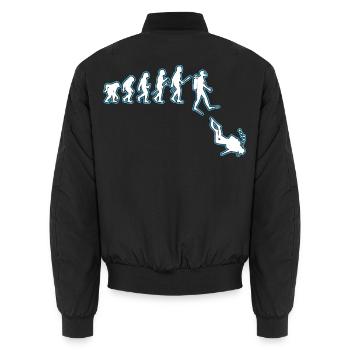 Taucher Evolution - Unisex Bomberjacke - Schwarz - Hinten - AI Model Male 185 light (185cm)