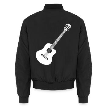 Gitarre - Unisex Bomberjacke - Schwarz - Hinten - AI Model Male 185 light (185cm)