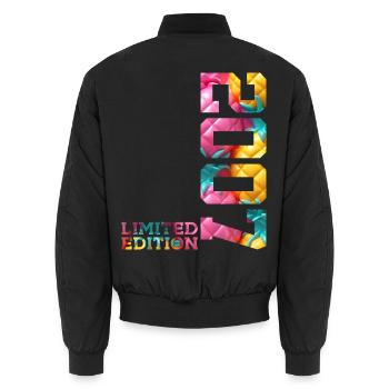 19TH BIRTHDAY LIMITED EDITION 2007 - Unisex Bomber Jacket - black - Back - AI Model Male 185 light (185cm)
