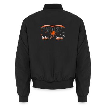Halloween Trick or Treat - Unisex Bomberjacke - Schwarz - Hinten - AI Model Male 185 light (185cm)