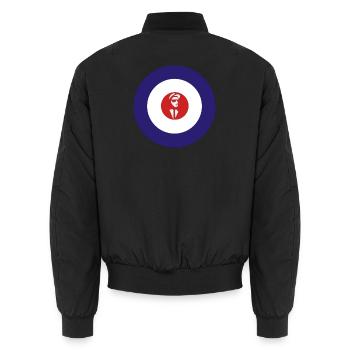 Mod - Unisex Bomberjacke - Schwarz - Hinten - AI Model Male 185 light (185cm)