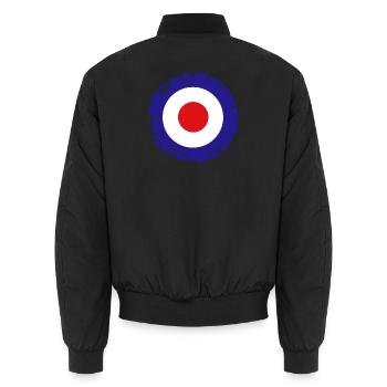 Mod-Ziel - Unisex Bomberjacke - Schwarz - Hinten - AI Model Male 185 light (185cm)