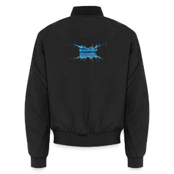 goutte eau - Bomber unisexe - noir - Dos - AI Model Male 185 light (185cm)