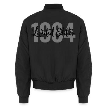 Limited Edition 1984 - Unisex Bomber Jacket - black - Back - AI Model Male 185 light (185cm)