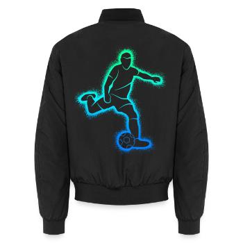 Fußball Spieler Fußballer Fußballspieler Jungen - Unisex Bomberjacke - Schwarz - Hinten - AI Model Male 185 light (185cm)