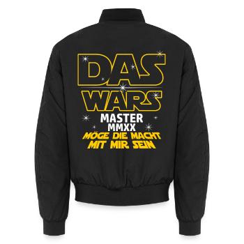 Das Wars Master 2020 Abschluss Masterabschluss - Unisex Bomberjacke - Schwarz - Hinten - AI Model Male 185 light (185cm)