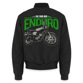 S51 Moped Enduro - Kult für Simson Liebhaber - Unisex Bomberjacke - Schwarz - Hinten - AI Model Male 185 light (185cm)