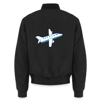 Airplane Plane - Unisex Bomberjacke - Schwarz - Hinten - AI Model Male 185 light (185cm)