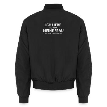 Schottland Schottische Flagge Schottisch - Unisex Bomberjacke - Schwarz - Hinten - AI Model Male 185 light (185cm)
