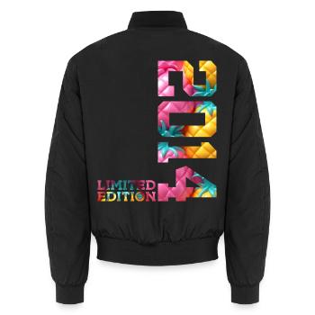 12TH BIRTHDAY LIMITED EDITION 2014 - Unisex Bomber Jacket - black - Back - AI Model Male 185 light (185cm)