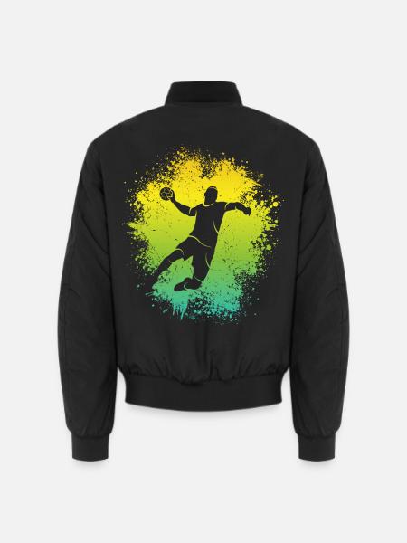Handballer Handball Kinder Jungen Handballspieler - Unisex Bomberjacke - Schwarz