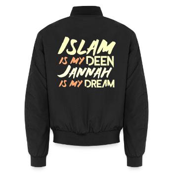 Islam Geschenk - Unisex Bomberjacke - Schwarz - Hinten - AI Model Male 185 light (185cm)