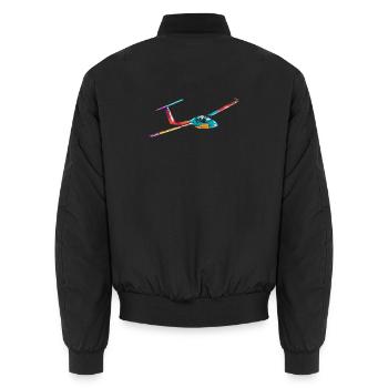 Kühner Segelflieger Thermikflug - Unisex Bomberjacke - Schwarz - Hinten - AI Model Male 185 light (185cm)