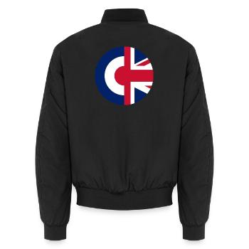 Britische Mods - Unisex Bomberjacke - Schwarz - Hinten - AI Model Male 185 light (185cm)
