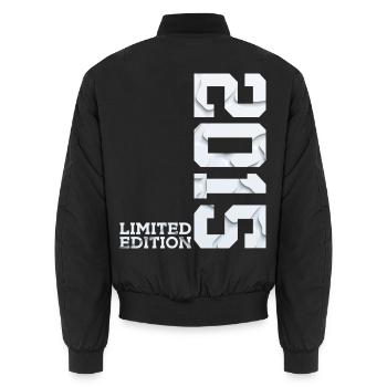 11TH BIRTHDAY LIMITED EDITION 2015 - Unisex Bomber Jacket - black - Back - AI Model Male 185 light (185cm)