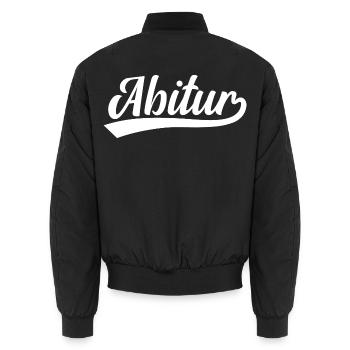 Abitur - Unisex Bomberjacke - Schwarz - Hinten - AI Model Male 185 light (185cm)