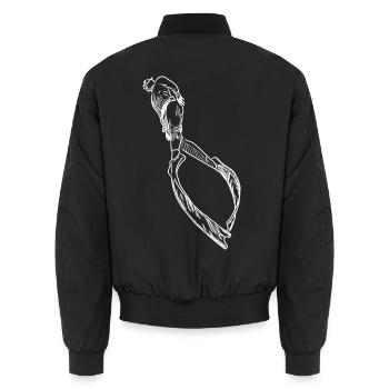 Apnoe 001 white - Unisex Bomberjacke - Schwarz - Hinten - AI Model Male 185 light (185cm)