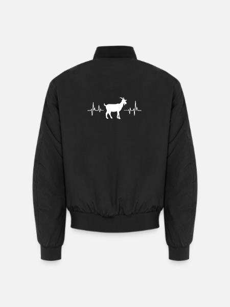 Hearteat Ziege - Unisex Bomberjacke - Schwarz