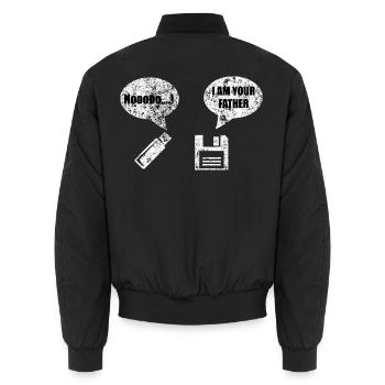 IT Informatik Technik Techniker Witz Spruch Lustig - Unisex Bomberjacke - Schwarz - Hinten - AI Model Male 185 light (185cm)