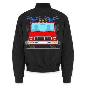 Camion de pompiers sans lettrage - Bomber unisexe - noir - Dos - AI Model Male 185 light (185cm)