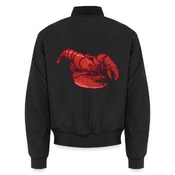 Kraftvoller Hummer Ozeanbewohner - Unisex Bomberjacke - Schwarz - Hinten - AI Model Male 185 light (185cm)