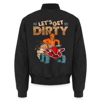 Quad Spruch Lustig Quadfahrer Offroad - Unisex Bomberjacke - Schwarz - Hinten - AI Model Male 185 light (185cm)