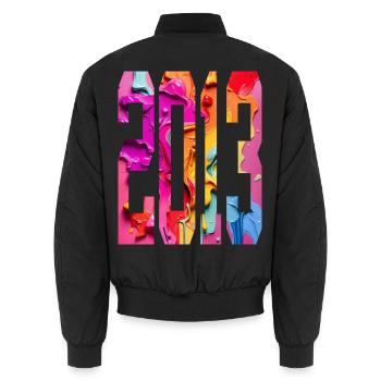 BUNT 13TH BIRTHDAY 2013 - Unisex Bomber Jacket - black - Back - AI Model Male 185 light (185cm)