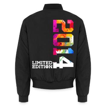 12TH BIRTHDAY LIMITED EDITION 2014 - Unisex Bomber Jacket - black - Back - AI Model Male 185 light (185cm)