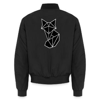 Fuchs Polygon - Unisex Bomberjacke - Schwarz - Hinten - AI Model Male 185 light (185cm)