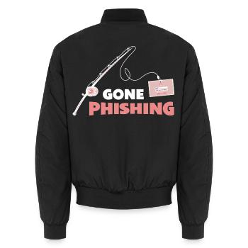 Gone Phishing - Unisex Bomberjacke - Schwarz - Hinten - AI Model Male 185 light (185cm)