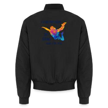 Skydive Fallschirmspringer Skydiver Freifall - Unisex Bomberjacke - Schwarz - Hinten - AI Model Male 185 light (185cm)