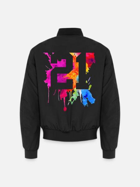21 YEARS OLD 21ST BIRTHDAY - Unisex Bomber Jacket - black