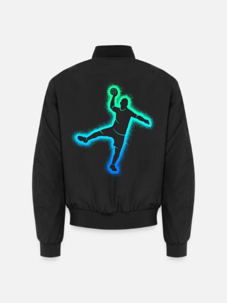 Handballspieler Handballer Herren Jungen Handball - Unisex Bomberjacke - Schwarz