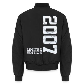 19TH BIRTHDAY LIMITED EDITION 2007 - Unisex Bomber Jacket - black - Back - AI Model Male 185 light (185cm)
