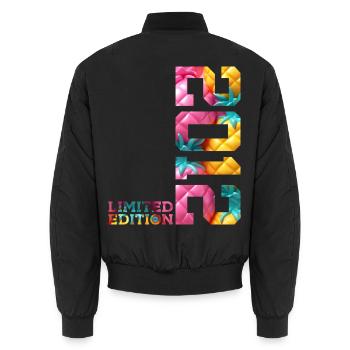 14TH BIRTHDAY LIMITED EDITION 2012 - Unisex Bomber Jacket - black - Back - AI Model Male 185 light (185cm)