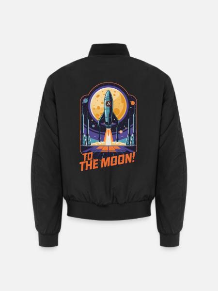 Zum Mond - Unisex Bomberjacke - Schwarz