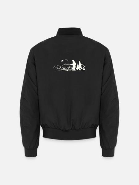 Sauerland Fliegenfischen - Unisex Bomberjacke - Schwarz