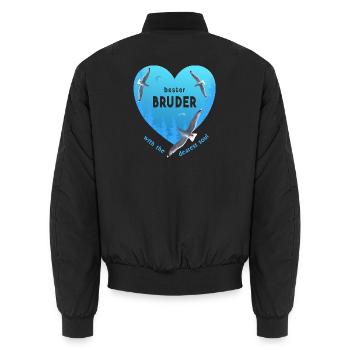bester Bruder - Unisex Bomberjacke - Schwarz - Hinten - AI Model Male 185 light (185cm)