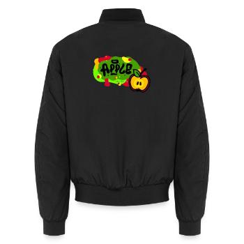 Apple - Calypso Blous - Unisex Bomberjacke - Schwarz - Hinten - AI Model Male 185 light (185cm)