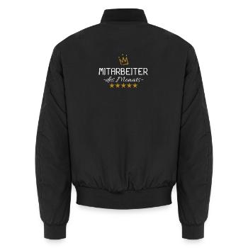 Mitarbeiter des Monats - Unisex Bomberjacke - Schwarz - Hinten - AI Model Male 185 light (185cm)