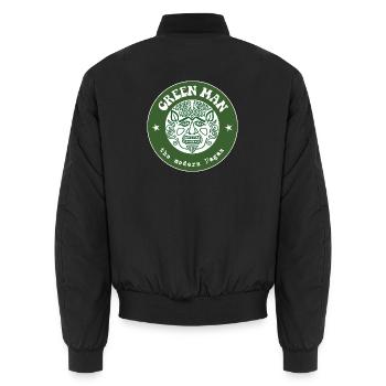 Der Grüne Mann, der moderne Heide - Unisex Bomberjacke - Schwarz - Hinten - AI Model Male 185 light (185cm)