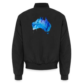 Australien - Unisex Bomberjacke - Schwarz - Hinten - AI Model Male 185 light (185cm)